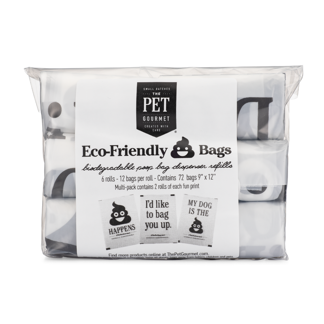 12 Pack - Eco-Friendly Poop Bags - 6 Refill Rolls
